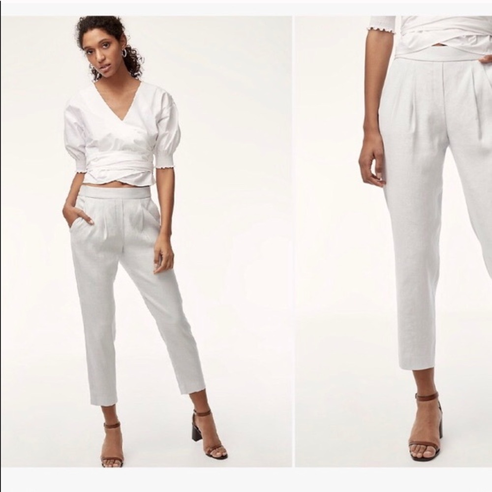 Aritzia Linen Blend Cohen Pants NWT